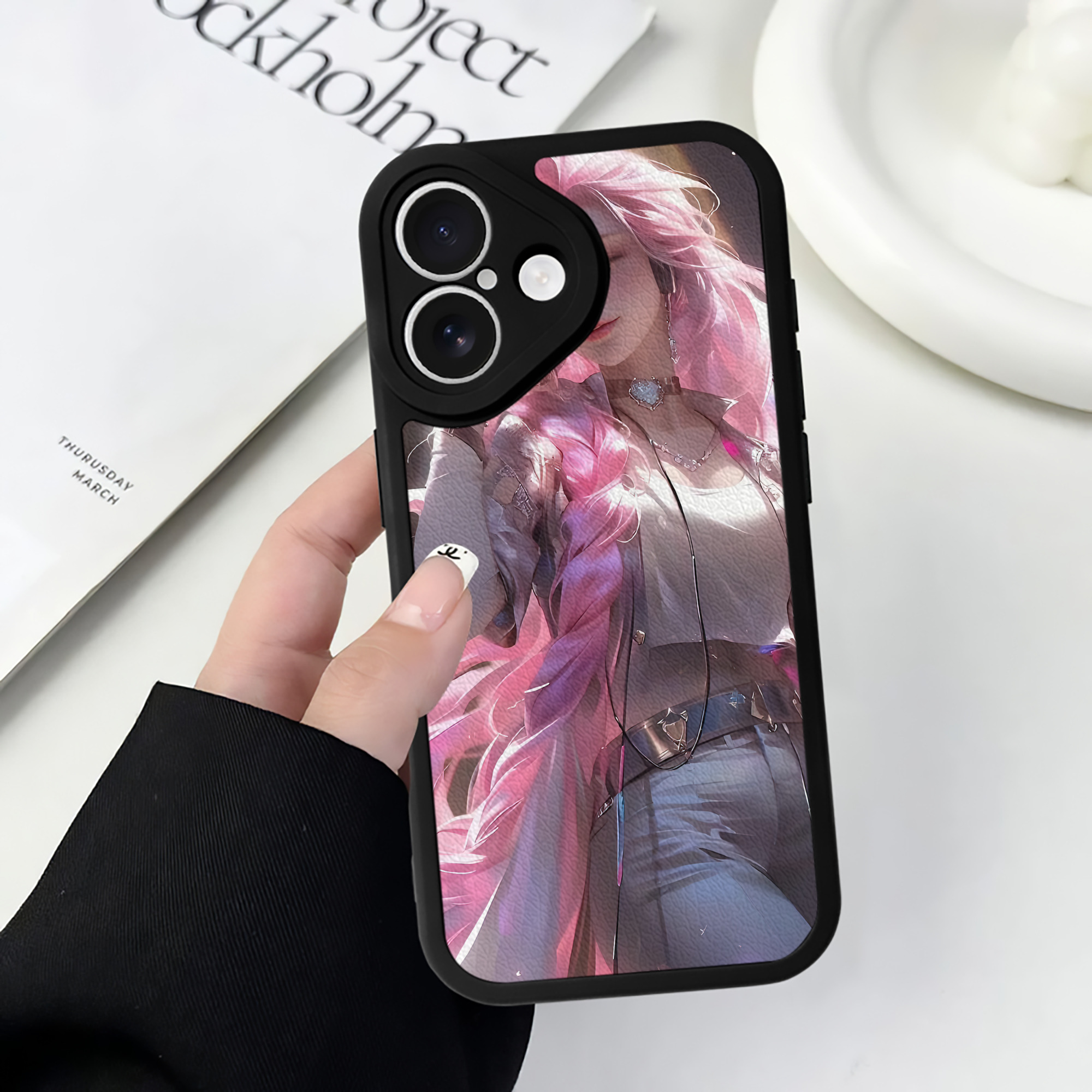 （画像用） リーグ・オブ・レジェンド League of Legends LOL 【iPhone 16シリーズ対応】シリコンスマホケース（レザー調） 材質：シリコン